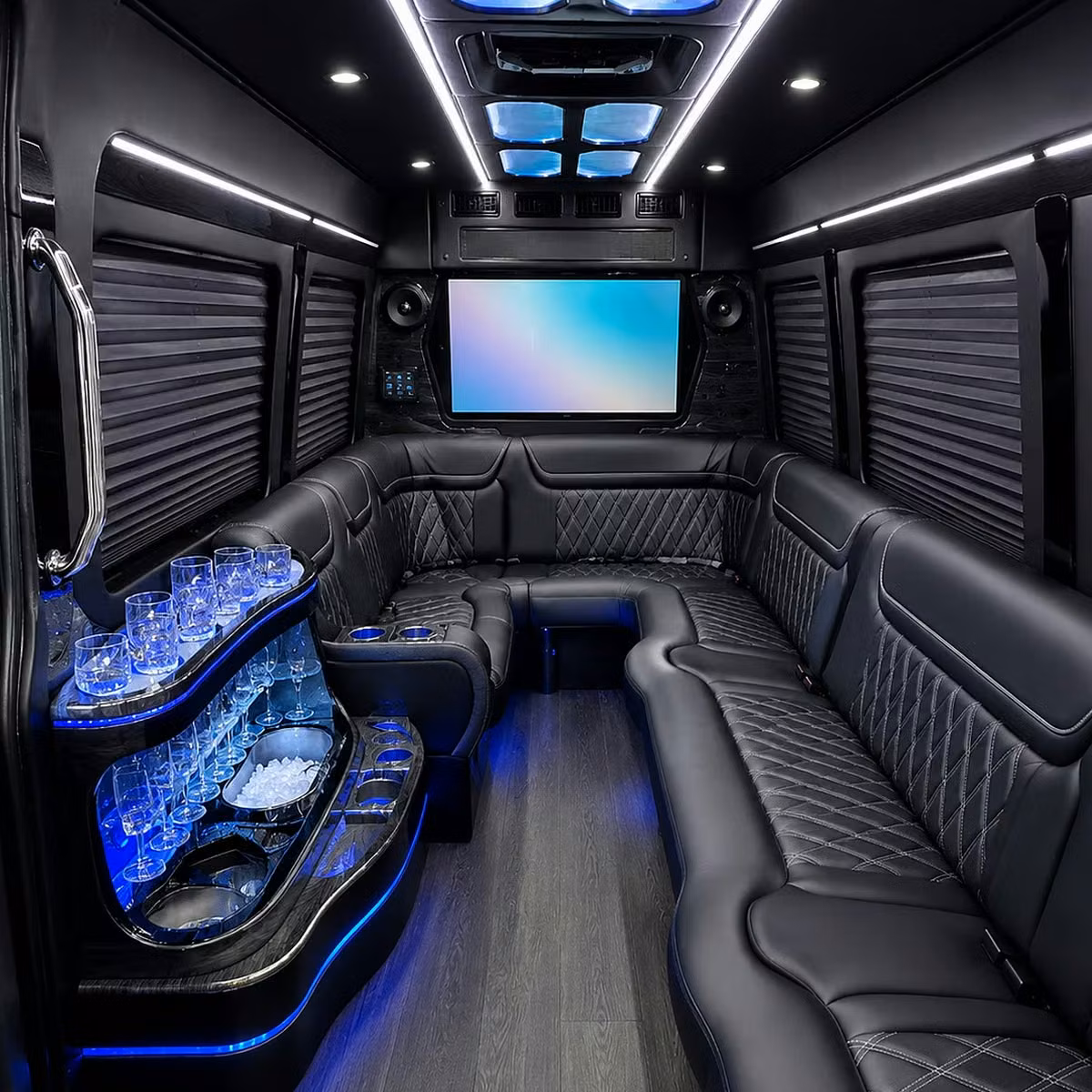party buses for lawrence prom night ride together celebrate together